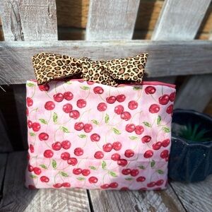 🍒 Cherry Bow Bible Bag | Handmade Book Sleeve | Coquette Style Pouch 🍒